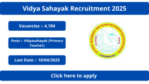 Vidya Sahayak Recruitment 2025