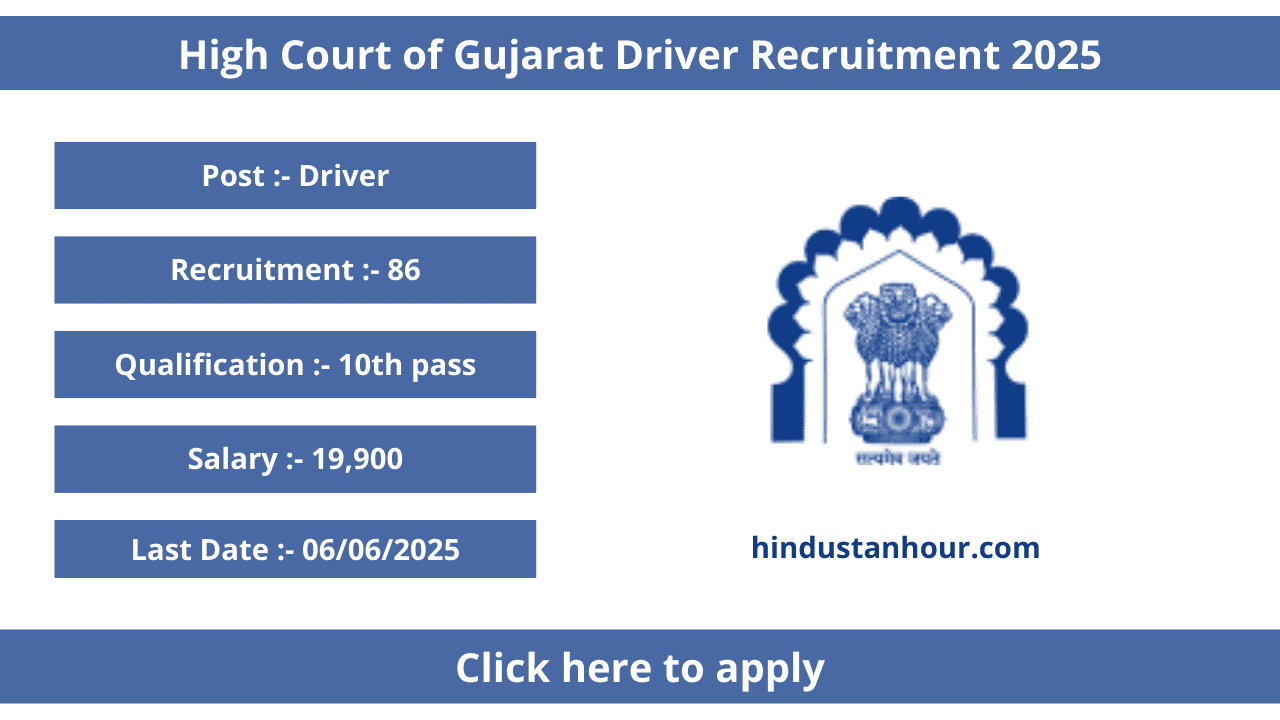 High Court of Gujarat Driver Recruitment 2025