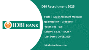 IDBI Recruitment 2025