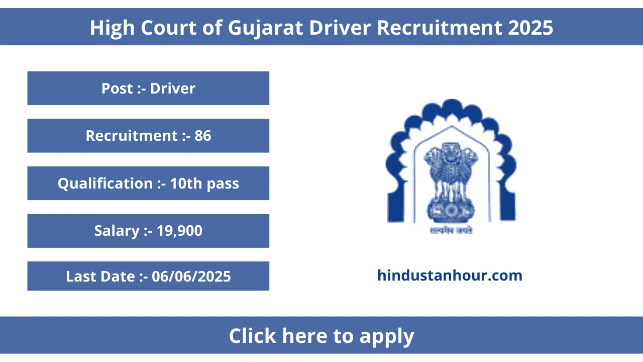 High Court of Gujarat Driver Recruitment 2025